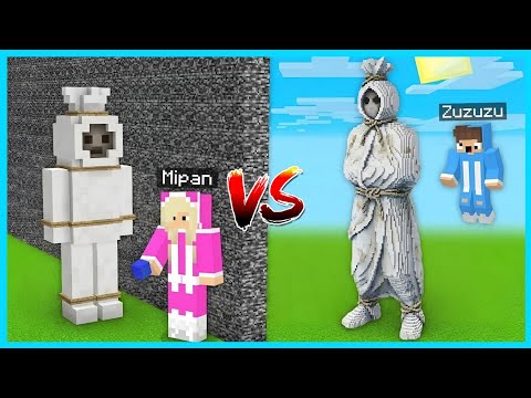 MIPAN & ZUZUZU TANTANGAN BUILD BATTLE POCONG DI MINECRAFT! thumbnail