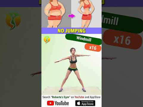 14 #bestexercises (#nojumping) To #loseweight At Home (2 rounds)  @RobertasGym  #weightloss thumbnail