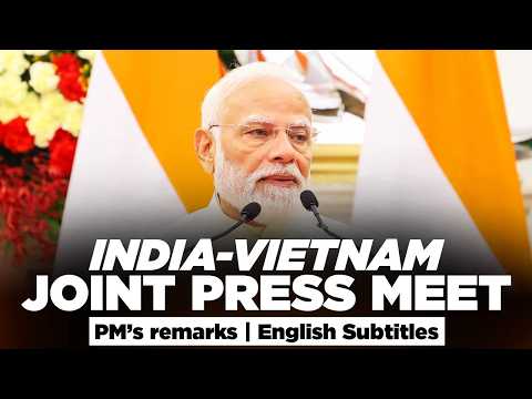 PM Modi's remarks during the joint press meet with President To Lam of Vietnam | English Subtitles thumbnail