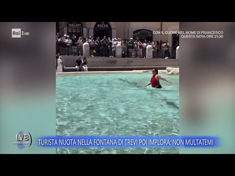 Le follie dei turisti in Italia: donna si tuffa nella Fontana di Trevi - La volta buona 29/05/2026 thumbnail