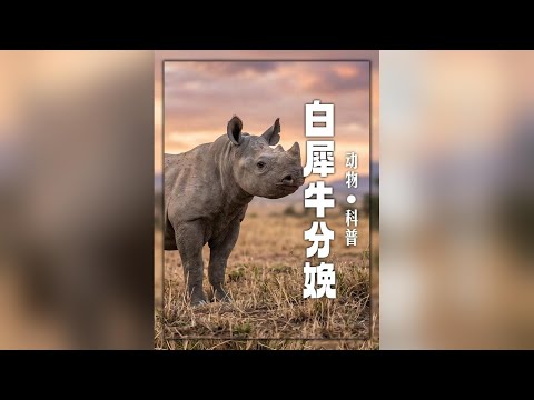 人類首次完整記錄！瀕危白犀牛的分娩全過程太震撼了 #神奇動物在抖音#萬物可愛計劃#犀牛 thumbnail