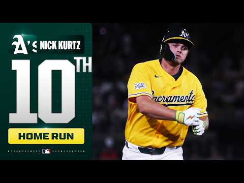 Nick Kurtz's 10th homer of the season extends the A's lead against Yankees in 7th 😤 | MLB Highlights thumbnail