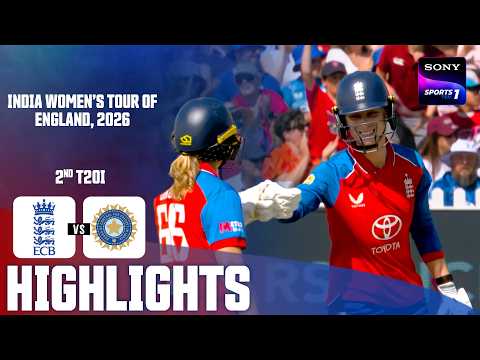ENG W vs IND W | 2nd T20I | Highlights | India Women's Tour Of England 2026 thumbnail