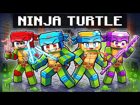 Having a NINJA TURTLE Family in Minecraft! thumbnail