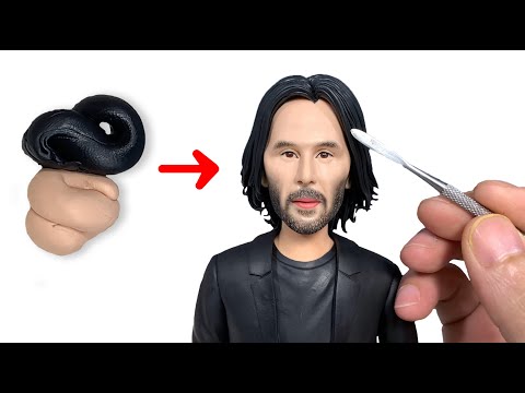 I Sculpted Keanu Reeves (John Wick) From Clay | Full Process (Start to Finish) thumbnail