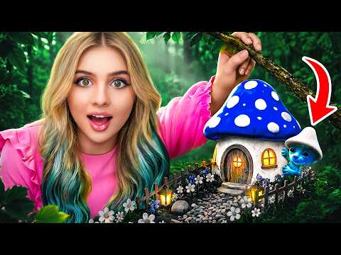 🔵 ENCONTRÉ el ESCONDITE del GATO PITUFO en el BOSQUE!! 😱🍄🐱 thumbnail