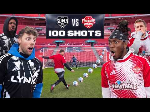 SIDEMEN VS YOUTUBE ALLSTARS TOOK 100 SHOTS AND SCORED ____ thumbnail