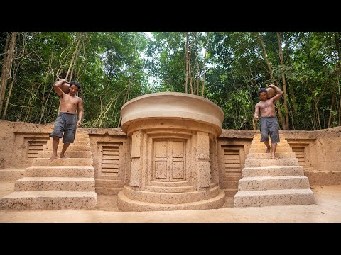 Building The Most Amazing Underground Home Villa with Surrounding Swimming Pool by Ancient skills Pa thumbnail