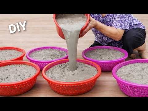 Pour cement into the old basket! You will be Shocked by the results. DIY Idea thumbnail