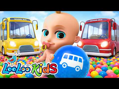 Wheels On The Bus (Gumball Machine) + Johny Johny Yes Papa (Marble Run) 🍬 Learn Colors - LooLoo Kids thumbnail