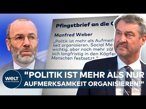 CSU-KRISE: Brisanter Brief entfacht Machtkampf zwischen Söder und Weber und sorgt für heftige Unruhe thumbnail