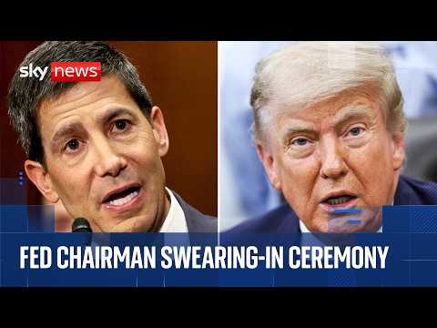 Trump attends swearing-in ceremony for new Federal Reserve chairman Kevin Warsh thumbnail