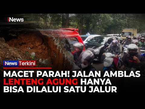 Kondisi Terkini! Jalan Amblas Lenteng Agung arah Depok Macet Parah hingga 2 Kilometer thumbnail
