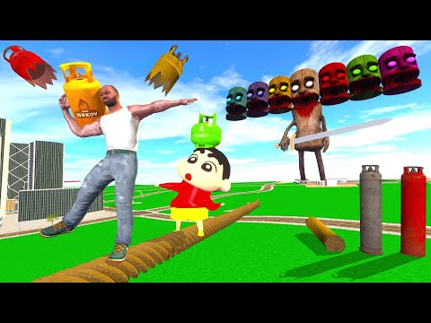 Franklin Fight With 7 Colourful Head Horror Tung Tung Sahur In Indian Bike Driving 3d: thumbnail