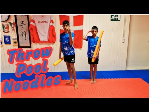 Pool Noodle Throwing Challenge! ?️Who Can Throw the Farthest? ?? #2winners #watch #poolnoodle thumbnail
