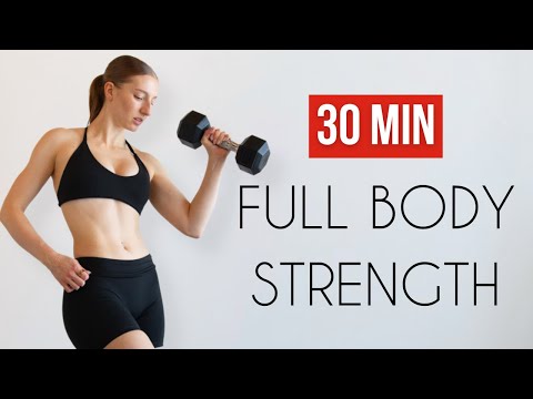 FULL BODY STRENGTH WITH DUMBBELLS | 30 Minute Workout thumbnail