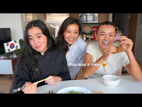 FORCING MY KOREAN MOM TO COOK WITH ME? (culinary class wars recipe!) thumbnail