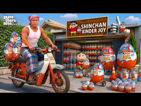Franklin & Shinchan Opens KINDERJOY SHOP 😱🍬 | GTA 5 Malayalam thumbnail