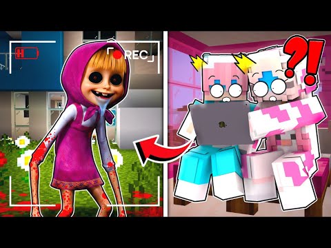 MOMON & ATUN LIHAT PENAMPAKAN MASHA EXE di CAMERA CCTV DEPAN RUMAH di MINECRAFT  thumbnail