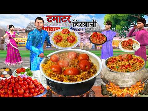 Tomato Biryani Tamatar Biryani Street Food Hindi Kahani Moral Stories Comedy Video thumbnail