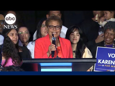 Karen Bass advances in LA mayoral race as opponent remains unclear thumbnail