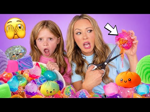 CUTTING OPEN VIRAL SQUISHIES TO SEE WHATS *ACTUALLY* INSIDE 🫣😱 #viral #oddlysatisfying #squishy thumbnail