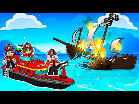 DİKKAT! Sahilde Botlar Yanıyor 🚒🌊 Roblox Brookhaven🏡RP thumbnail