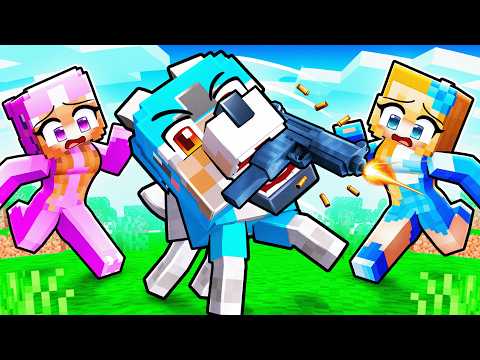 Becoming a BABY DOG With a GUN in Minecraft! thumbnail