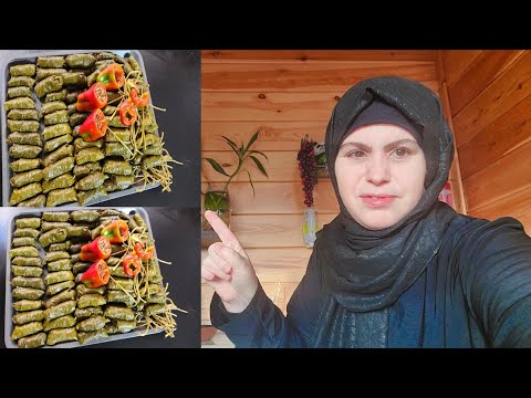 رجع من السفر❤️عملت اكلته المفضلةاحلى من اي مطعم محشي ورق العنب باللحمة  في حلة واحدة  thumbnail