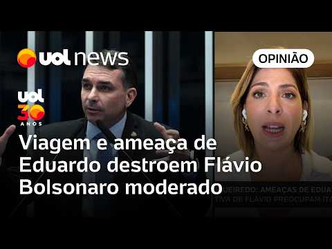 Viagem e ameaça de Eduardo destroem Flávio Bolsonaro moderado | Daniela Lima thumbnail