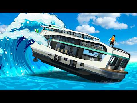 Tsunami Survival in Luxury HOUSEBOAT?! (Stormworks) thumbnail
