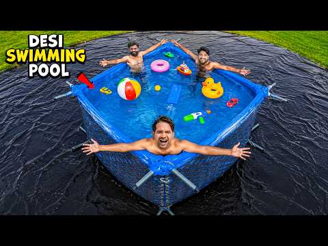 ₹0 Budget Swimming Pool 😱 | चारपाई से बना दिया स्विमिंग पूल 🤩 thumbnail