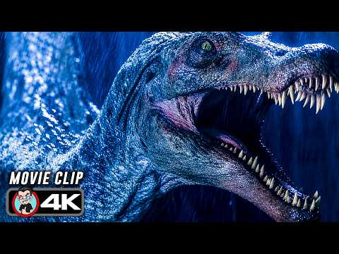 Spinosaurus Attacks the Boat! | JURASSIC PARK III (4K) thumbnail
