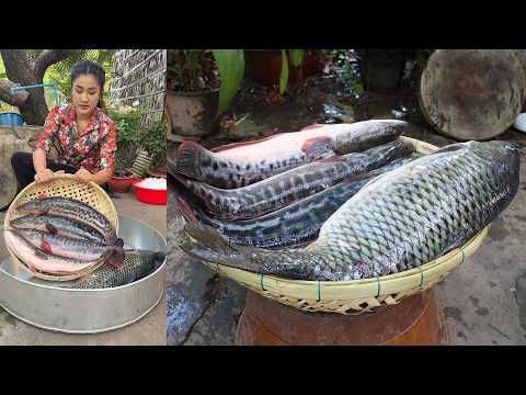 Yummy fresh water fish cooking | Fish soup for Cambodia noodle cooking thumbnail