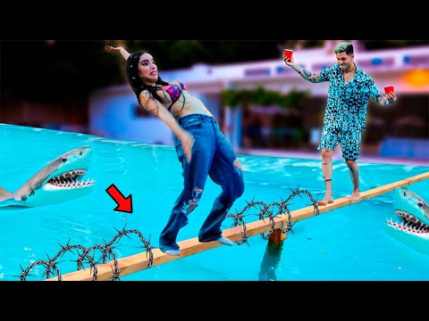 SI CRUZAS EL PUENTE GANAS DINERO 💵 😱 Jukilop | Kimberly Loaiza thumbnail