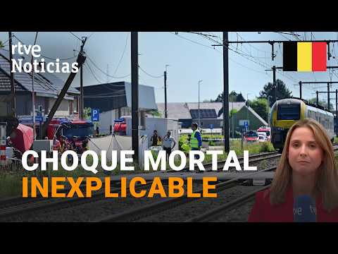 CUATRO MUERTOS al chocar un TREN y un MINIBÚS ESCOLAR cerca de Bruselas | RTVE Noticias thumbnail