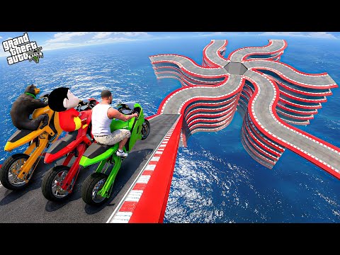FRANKLIN AND SHINCHAN TRIED THEIMPOSSIBLE STAR MULTI ROADPARKOUR CHALLENGE GTA 5 thumbnail