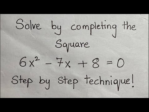 Can you solve this quadratic equation by completing the square? thumbnail