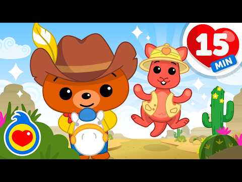 Cangurito Saltarín 🦘🤠🚂 Y Más Canciones Infantiles Para Jugar Y Bailar (15 Min) | Plim Plim thumbnail
