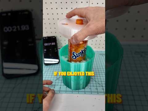 Spinning Instant Can Chiller #kitchenhacks #3dprinting #drinking #diy #fyp thumbnail