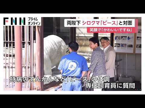 天皇皇后両陛下が“奇跡のシロクマ”「ピース」と対面　「穏やかで幸せな子ですね」飼育員労われる（2026年05月17日） thumbnail