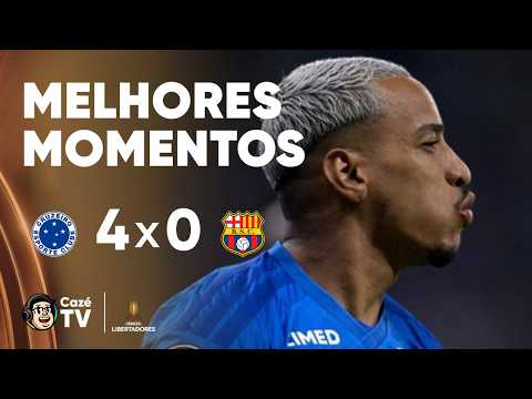 MELHORES MOMENTOS: CRUZEIRO 4 X 0 BARCELONA | FASE DE GRUPOS | CONMEBOL LIBERTADORES 2026 thumbnail