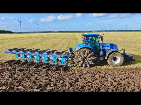 Ploughing w/ Spade lug Step Wheels for Xtra Traction | 0% slip! New Holland T7.270 & Lemken Juwel 10 thumbnail