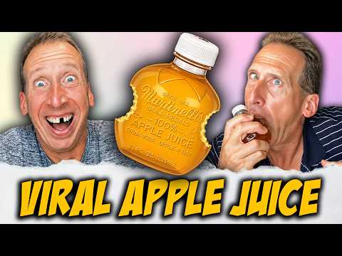 My Dad Trying The Viral Apple Juice! thumbnail