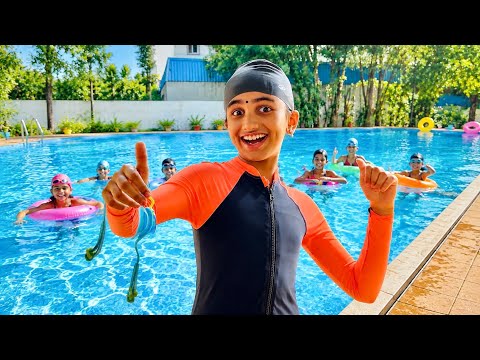 Ammu Played Pool Games All Day! 🏊‍♀️ @v5familyshow thumbnail