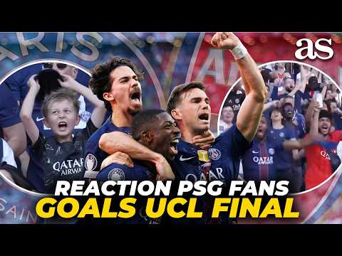 PURE EMOTION: PSG supporters during the CHAMPIONS LEAGUE final vs Arsenal NERVES to ECSTASY thumbnail