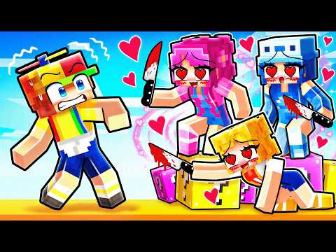 Playing a GIRLFRIEND Lucky Block Race in Minecraft! thumbnail