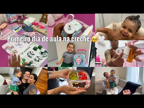 VLOG: 1º dia de aula na creche| Semana de adaptação| arrumando a mochila e lancheira ?✨ thumbnail
