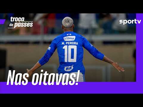 CRUZEIRO GOLEIA O BARCELONA-EQU E SE GARANTE NAS OITAVAS DA LIBERTADORES | TROCA DE PASSES | sportv thumbnail