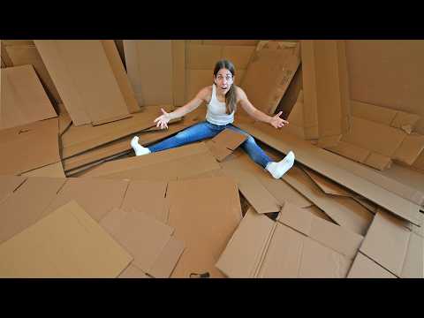 100 Cardboard Boxes! I Make a Crazy Sculpture thumbnail